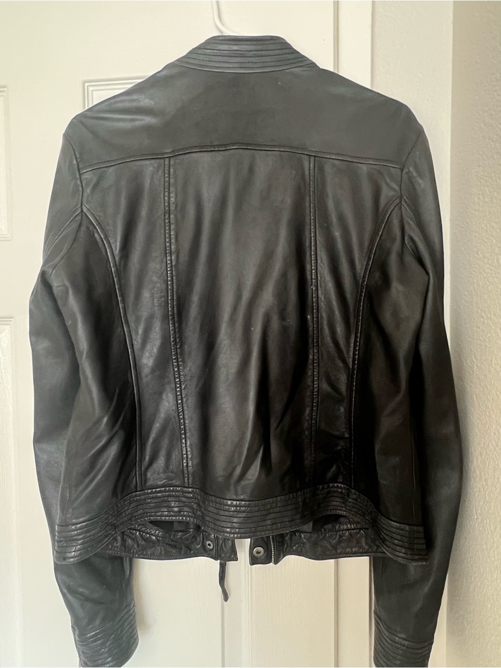 Lucky Brand Black Leather Moto-Style Jacket - Picture 6 of 6